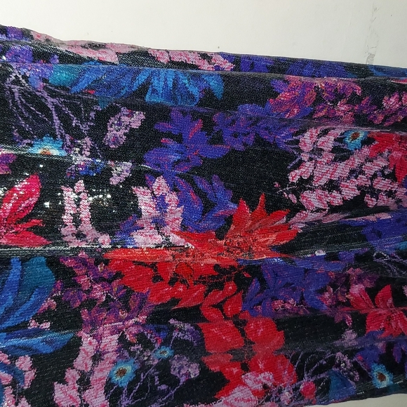 SIZE 18W Adrianna Papell multi colored sequin Dress very flattering - Picture 8 of 13